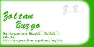 zoltan buzgo business card