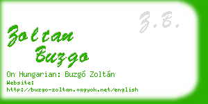 zoltan buzgo business card